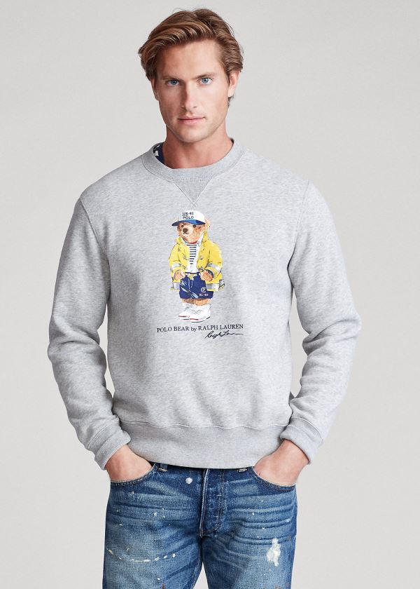 Men's Polo Ralph Lauren CP-93 Bear Fleece Sweatshirt | 607382DOH